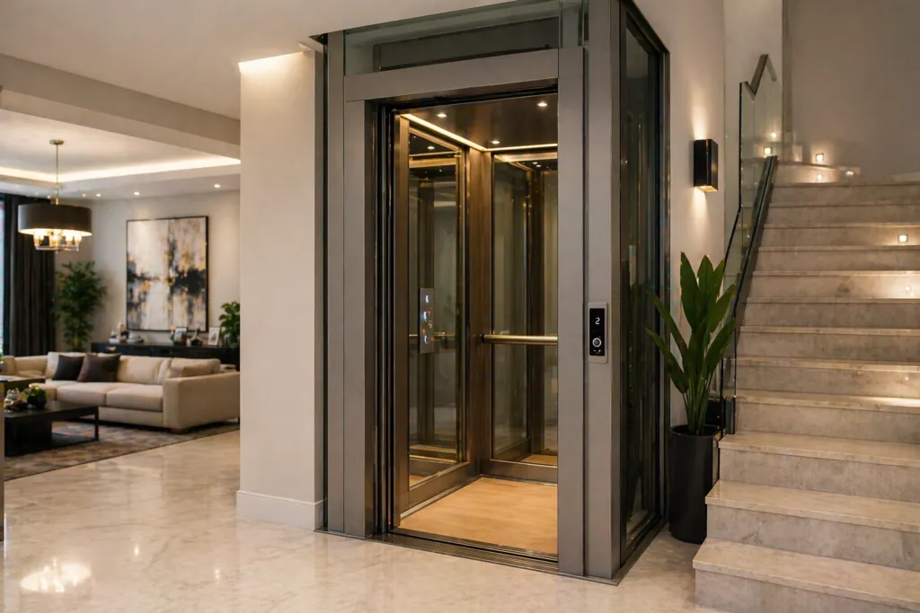 elevador para casa moderno en México instalado en vivienda residencial con diseño elegante