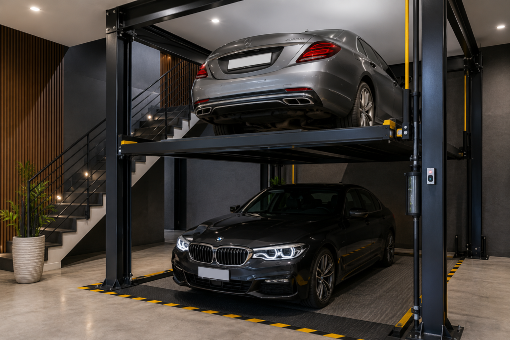 Qué tipo de elevador para autos instalar en México en estacionamiento moderno