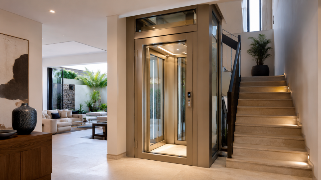 Mejor elevador para casa en México instalado en residencia moderna