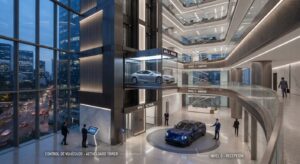 Soluciones de elevadores de auto para edificios corporativos