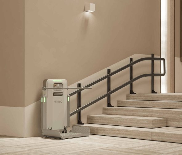 Plataforma salvaescaleras instalada en una escalera